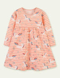 Unicorn Print Long Sleeve Dress