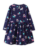 Unicorn Print Long Sleeve Dress - CCMOM