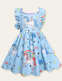 Unicorn Printed Dress - CCMOM
