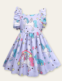 Unicorn Printed Dress - CCMOM