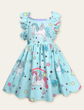 Unicorn Printed Dress - CCMOM