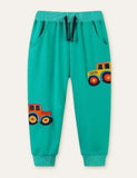 Unisex Car Appliqu¨¦ Embroidery Sweatpants - CCMOM