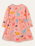 Zoo Printed Long Sleeve Dress - CCMOM